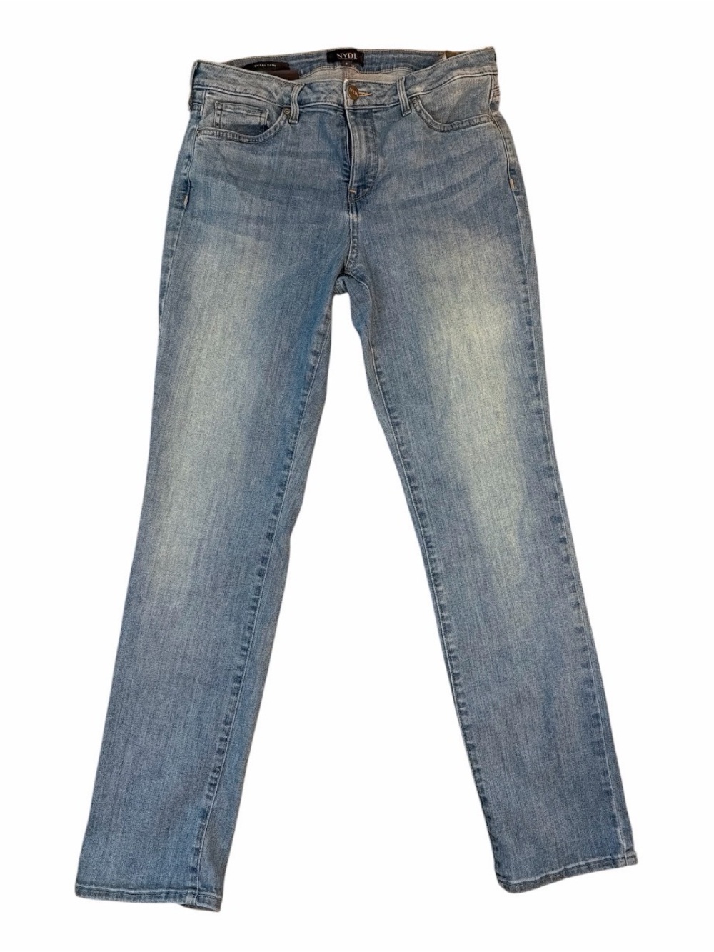NYDJ Straight Leg Jeans in Light Blue Wash